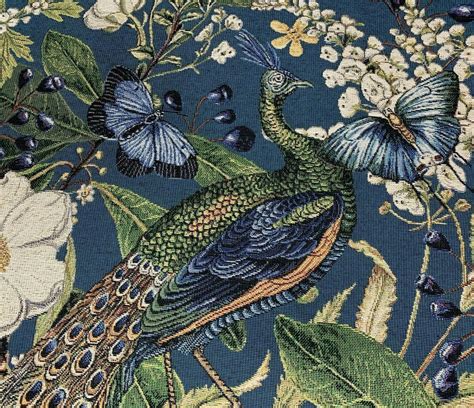 vintage peacock fabric